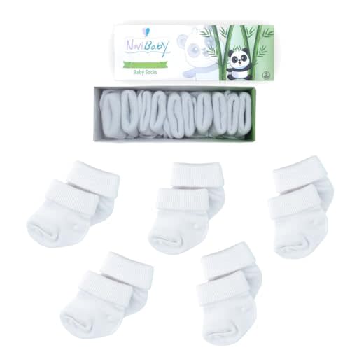 Novibaby Baby Socks 0-6 Months, 6-12 Infant Ankle Socks for Boys and Girls, Essential Baby Items for Newborns