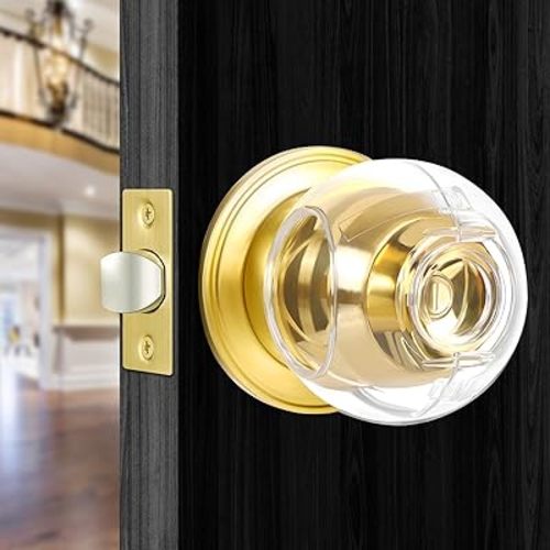 Clear Door Knob Cover Door Knob Safety Cover for Kids (6 Pack) Child Proof Door Knob Covers Fit Most Color Door Knobs Baby Proof Door Knob Cover Easy Adult Grip Toddler Door Knob Cover 2.7 X 2.3 Inch