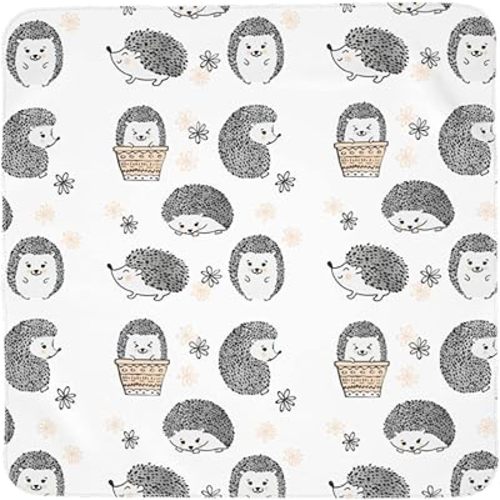 Cute Hedgehog Baby Stuff Newborn Swaddle Blanket Soft & Cozy Receiving Baby Blankets Swaddle Wrap for Boys and Girls