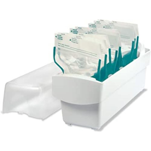 The First Years Breastflow Breast Milk Freezer Storage Organizer — Freezer and Refrigerator Shelf Organizer for Breast Milk Storage Bags — Holds 10 Breast Milk Bags — Breastfeeding Essentials