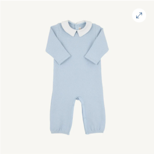 Potter Playsuit - Buckhead Blue with Worth Avenue White