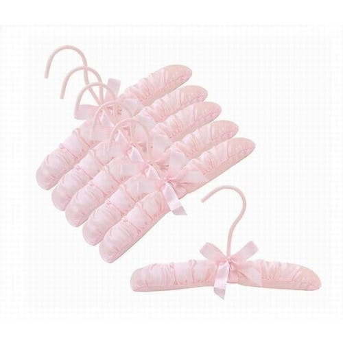 Only Hangers 10" Baby Satin Padded Hangers (Pink)