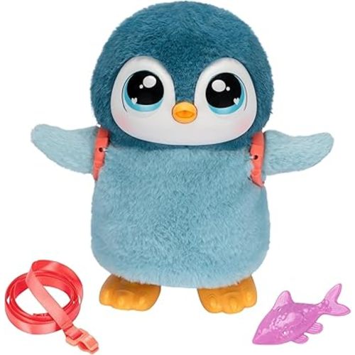 Little Live Pets Walking Penguin My Pet Waddles, Interactive Plush Penguin with 25+ Sounds and Detachable Leash, Toy Penguins for Kids of Ages 5+