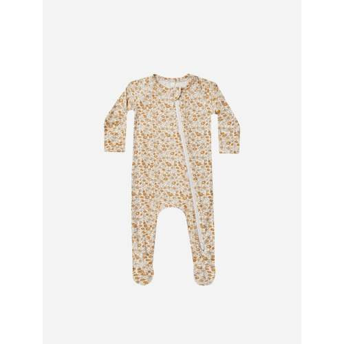 Bamboo Zip Footie || Marigold