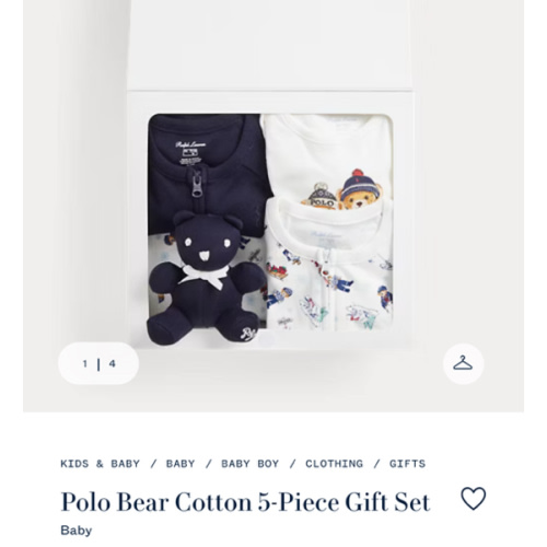 Polo Bear Cotton 5-Piece Gift Set
