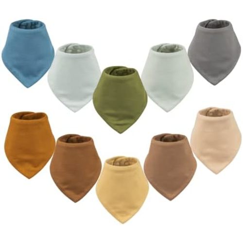 Tiny Twinkle Bandana Scarf Bibs - Water Resistant and Absorbent Infant Drool and Teething Baby Bibs