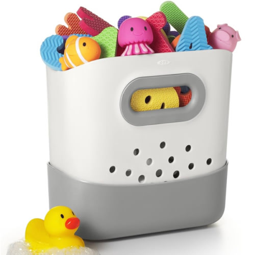 OXO Tot Stand Up Bath Toy Storage – Gray