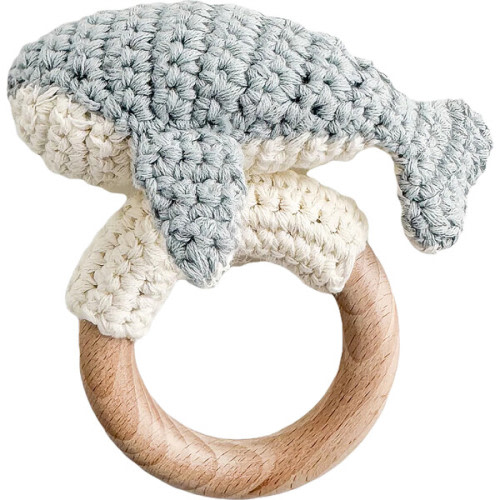Cotton Crochet Rattle, Whale - The Blueberry Hill Teethers & Rattles | Maisonette