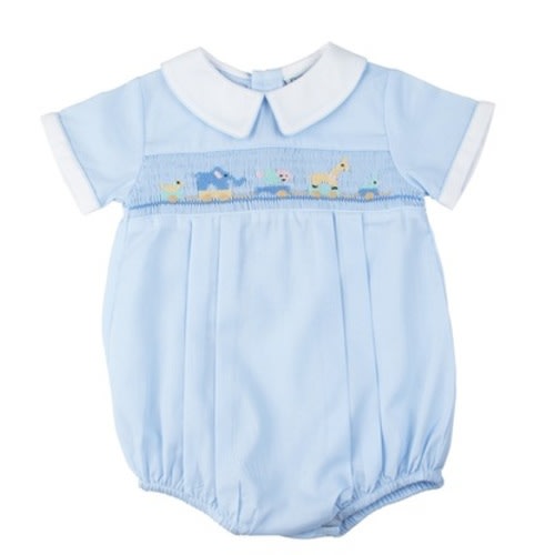 Animal Train Smocked Creeper