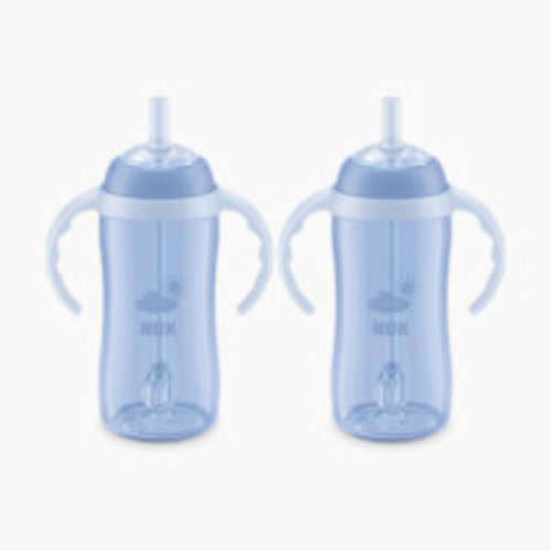 NUK Learner Straw Cup (2 Pack) - Blue, 10 Oz
