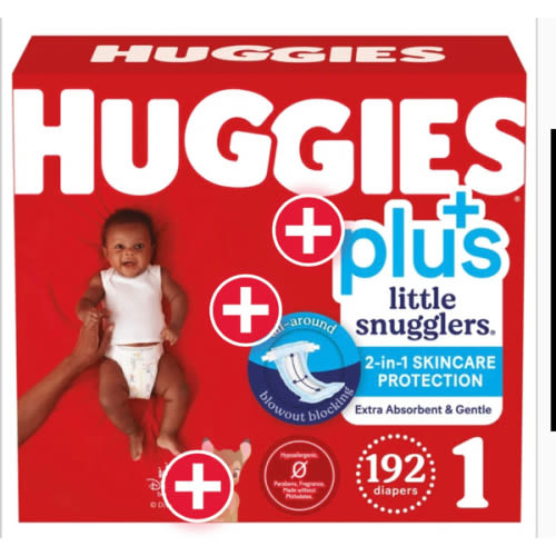 Huggies Little Snugglers Plus Diapers Size 1, 192-count | Costco
