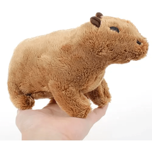 Capybara Rodent Plush Toy, Cute Cartoon Capybara Stuffed Animal, Heal Your Mood, Super Soft Brown Plush Doll Toy Figure, Wild Animals Crawling Plushie Toys for Kids Adult Lovers