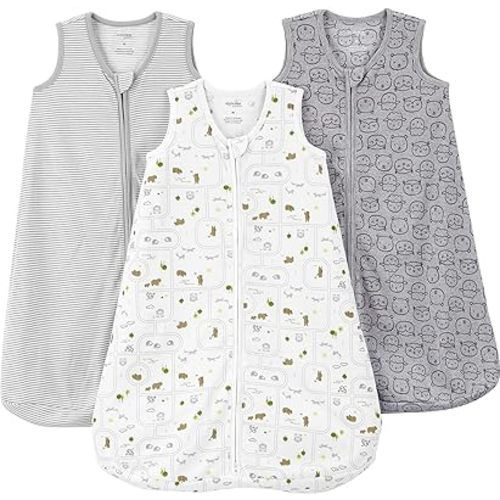 Simple Joys by Carter's Unisex Babies' Microfleece Sleepbag Wearable Blanket, Pack of 2