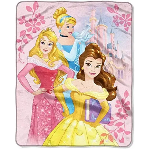 Disney Princesses, "Dream and Beauty" Reversible Silk Touch Throw Blanket, 40" x 50", Multi Color
