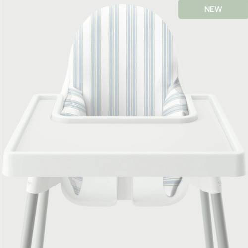 Highchair Cushion Cover - Blue and Green Anderson Stripe – Yeah Baby Goods