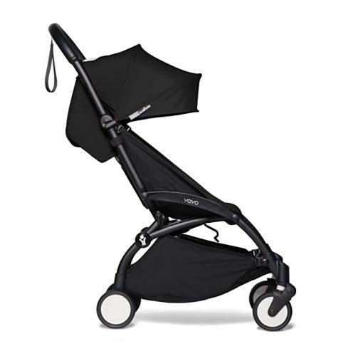 BABYZEN YOYO2 Stroller - Lightweight & Compact - includes Black Frame, Black Seat Cushion + Matching Canopy - Suitable for Children Up to 48.5 Lbs