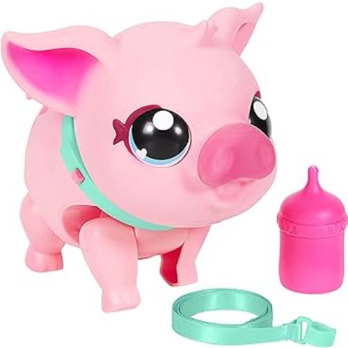 Little Live Pets - My Pet Pig: Piggly | Soft and Jiggly Interactive Toy Pig That Walks, Dances and Nuzzles. 20+ Sounds & Reactions. Batteries Included. for Kids Ages 4+