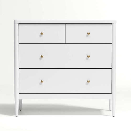 Hampshire 36" White Wood 4-Drawer Kids Dresser