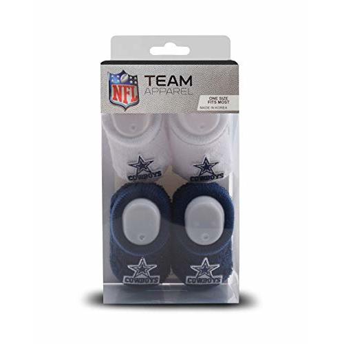 For Bare Feet Dallas Cowboys Infant Bootie Socks 0-12 Months - 2 Pack