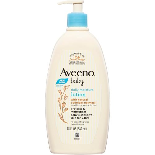 Aveeno Baby Daily Moisturising Fragrance Free Sensitive Moisturising Lotion 532ml | Perfect for dry sensitive skin| Moisturises and protects skin for 24 hours