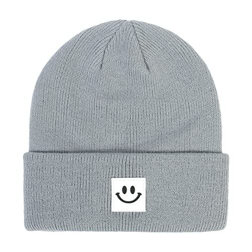 upeilxd Baby Winter Hat Soft Warm Knitted Beanie Hat with Cute Smile Face Beanie Cap for Boys Girls