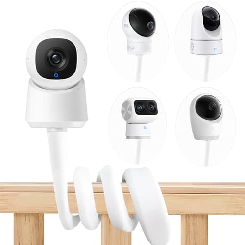 Flexible Baby Monitor Mount Stand Holder Compatible with eufy Security E30/ C220 /E220/ E110/ E21/E20/ C22 /C2110/ T8417/T8354/ T8300 Cameras Adjustable Baby Cameras Stand Flexible Clip clamp Mount