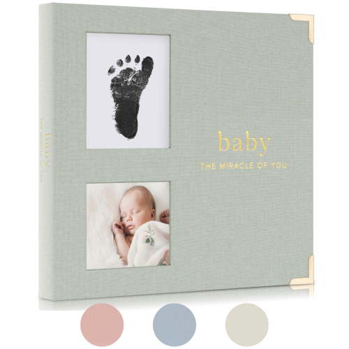 Keepsake Baby Memory Book For Boys And Girls - Timeless First 5 Year Baby Book With Photoslots - Cute Journal Scrapbook Or Photo Album - Record A Milestone For Every Event From Birth To Age