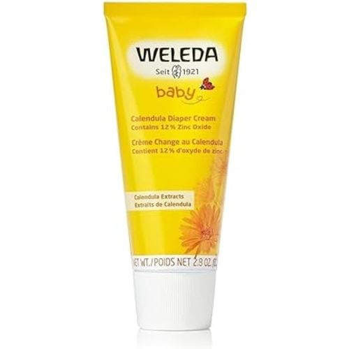 Weleda Baby Calendula Diaper Cream, 2.8 Fluid Ounce, Plant Rich Protection with Calendula, Chamomile, Sweet Almond Oil, Lanolin and Zinc Oxide