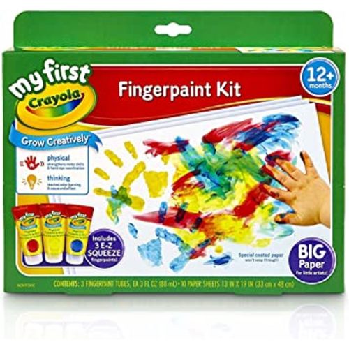 Crayola My First Fingerpaint Kit, Washable Paint, Gifts, Ages 1, 2, 3, 4, 5