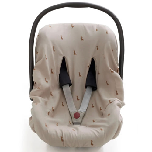 Colored Organics car seat liner in “Safari”