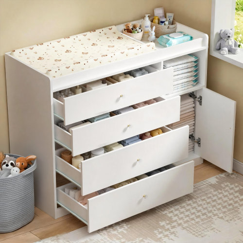Latitude Run® 45'' Changing Table Dresser With 4 Drawers & Reviews | Wayfair