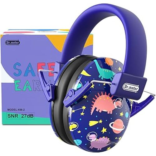 Dr.meter Noise Cancelling Headphones for Kids Adults: 27SNR Adjustable Ear Muffs for Noise Reduction- Kids Ear Protection for Monster Jam, Airplane, Fireworks, Concerts and Sports Events