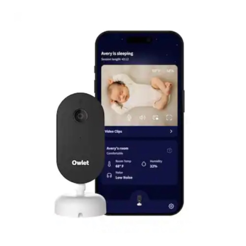 Owlet - Dream Sight Smart Baby Monitor (Gen 3) – 2K HD Video, Cry & Motion Alerts, Night Vision & Temp Monitoring - White