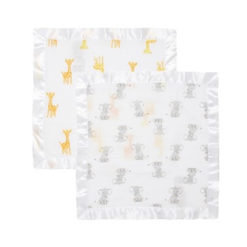 aden + anais Essentials Security Baby Blankets - 2pk, Color: Safari Babes