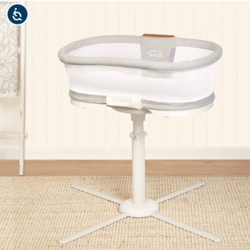 HALO - BassiNest Luxe Vibrating Bassinet, Bedside Sleeper - white