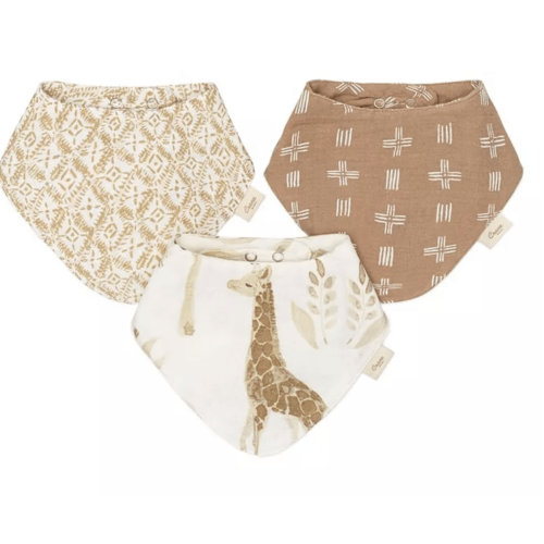 Kendi Safari Muslin Bib Set, 3 Pack - Ages 0-36 Months