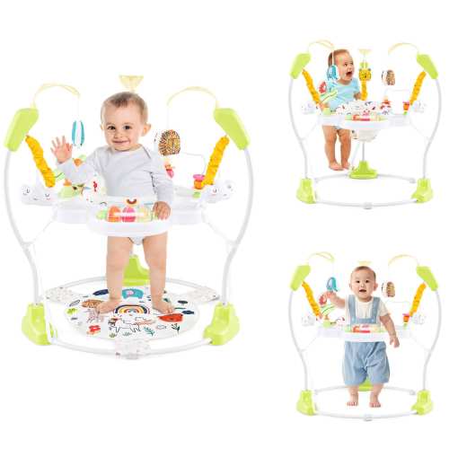 Pink color Costway Baby Stationary Activity Center Infant Jumper with Removable - See Details