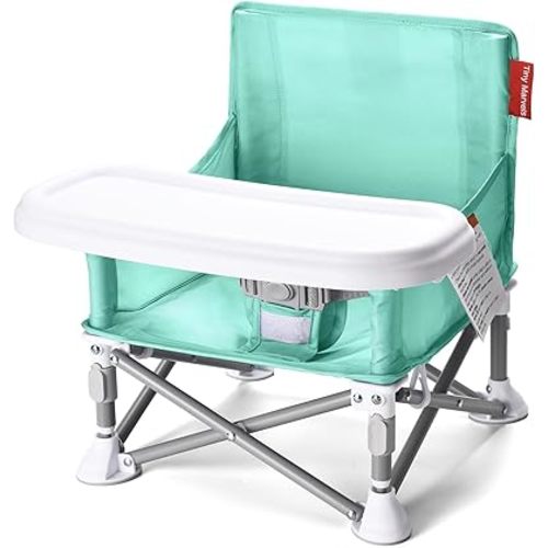 Portable 3-in-1 Baby Booster Seat – Cozy Floor Seat, Feeding Seat with Tray, Toddler Booster – Compact, Foldable, Safe with Child Safety Belt Carry Bag – Perfect for Travel & Family Time