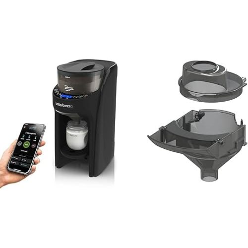 Baby Brezza Formula Pro Advanced WiFi Formula Dispenser Machine & Formula Pro Advanced Replacement Funnel & Cover, Grey
