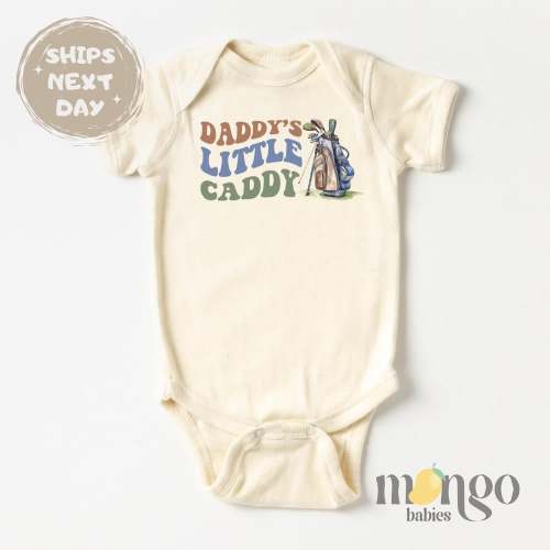 Funny Baby Onesies® Brand Daddy's Little Caddy Daddy's Golfing Buddy Cute Baby Reveal Pregnancy Announcement Cute Father's Day Gift New Dad