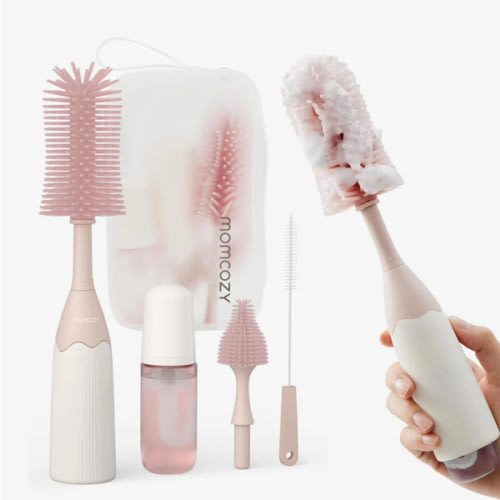 Momcozy Innovative Push-Press Design Bottle Brush Kit