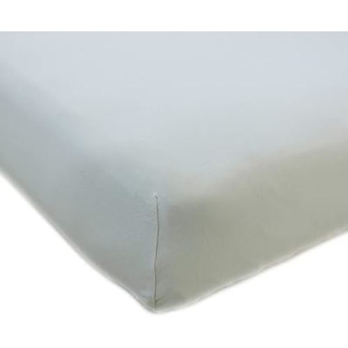 Fitted Crib Sheet, 100% Organic Cotton Baby Crib Sheets for Boys and Girls. Fits Standard Crib and Toddler Mattresses, Soft and Breathable in Oat