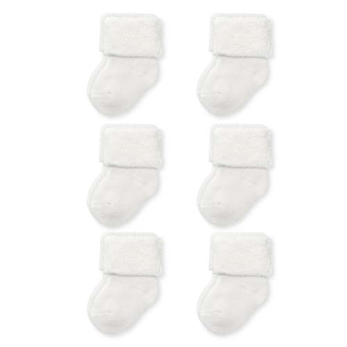 Carter's Child of Mine Baby Boys' & Girls' Folded Cuff Terry Socks