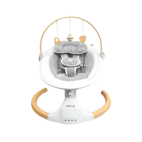 Nova Nature Baby Swing for Newborns - Natural Wood Toys, Electric Motorized Infant Swing, Bluetooth Music