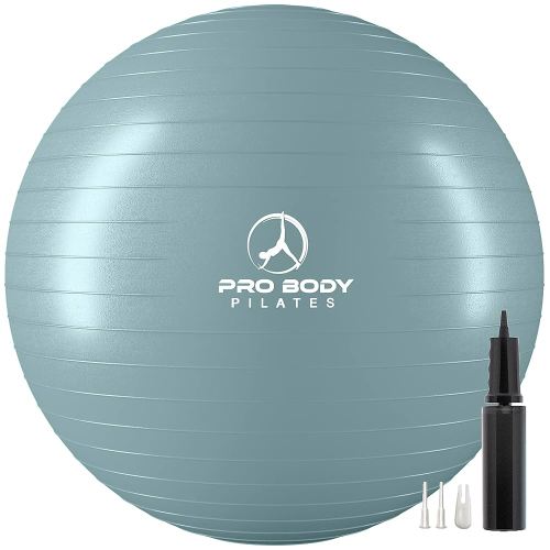 ProBody Pilates Yoga Ball - Fresh Colors Exercise Ball for Stability, Pregnancy, Workout & Physical Therapy