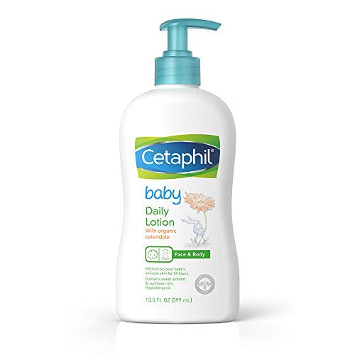 Cetaphil Baby Daily Lotion with Organic Calendula |Vitamin E | Sweet Almond & Sunflower Oils |13.5 Fl. Oz