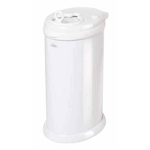 Ubbi Steel Diaper Pail, White