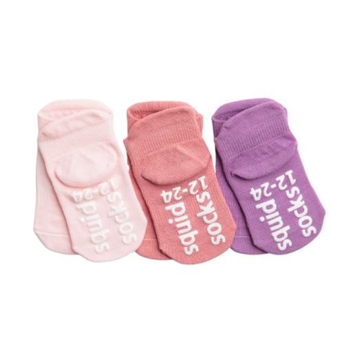 squid socks Cotton Socks | 0-6M, 6-12M, 12-24M, & 2T-3T | Grip Ankle Socks that Stay On | As Seen on Shark Tank