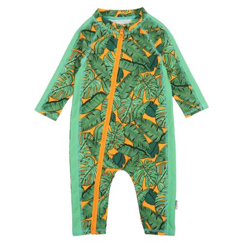 Swimzip Sunsuit - Long Sleeve Romper Swimsuit | "The Tropics"