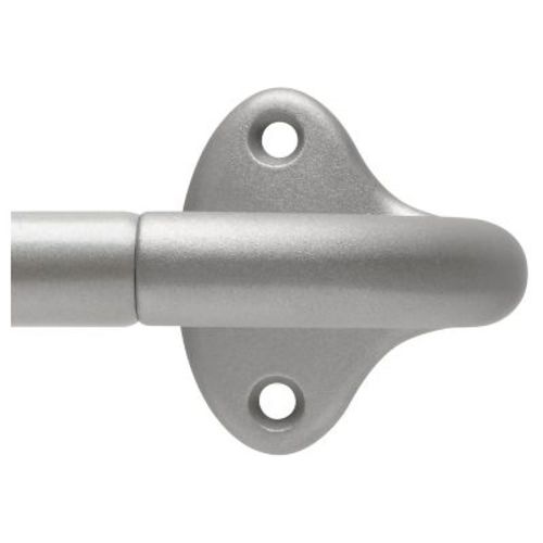 48"-88" Loft By Umbra Dusk Curtain Rod Silver: Adjustable Steel, Room Darkening, Metallic Finish, 25 lb Capacity
